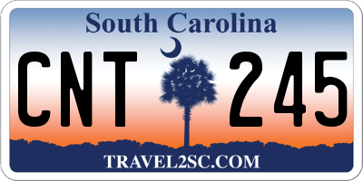 SC license plate CNT245