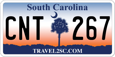 SC license plate CNT267