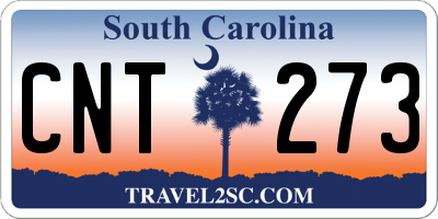 SC license plate CNT273