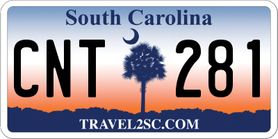 SC license plate CNT281
