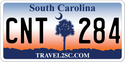 SC license plate CNT284