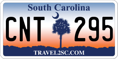 SC license plate CNT295
