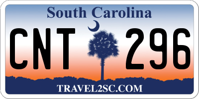 SC license plate CNT296
