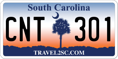 SC license plate CNT301