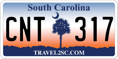 SC license plate CNT317