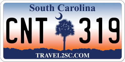 SC license plate CNT319