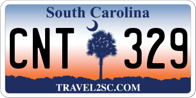 SC license plate CNT329