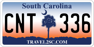 SC license plate CNT336