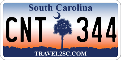 SC license plate CNT344
