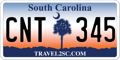 SC license plate CNT345