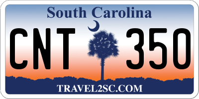 SC license plate CNT350