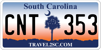 SC license plate CNT353