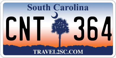 SC license plate CNT364