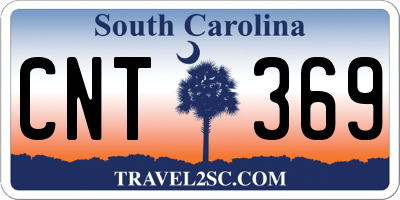 SC license plate CNT369