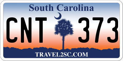 SC license plate CNT373