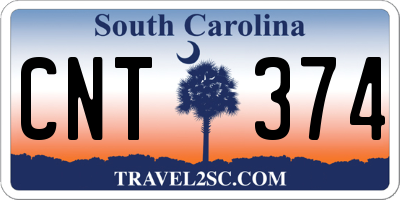 SC license plate CNT374