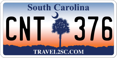SC license plate CNT376