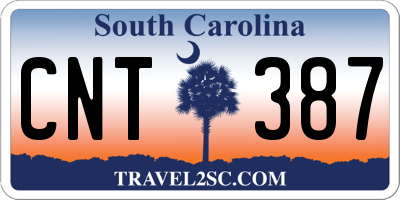 SC license plate CNT387