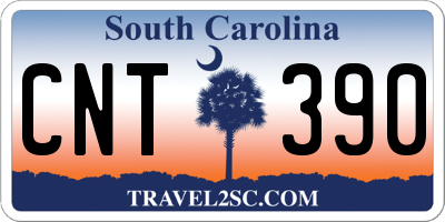 SC license plate CNT390