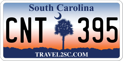 SC license plate CNT395