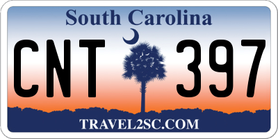 SC license plate CNT397