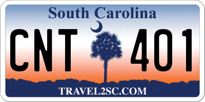 SC license plate CNT401