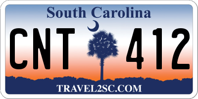 SC license plate CNT412