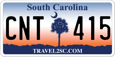 SC license plate CNT415