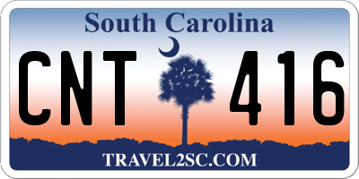 SC license plate CNT416