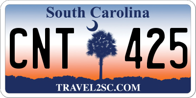 SC license plate CNT425