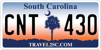 SC license plate CNT430