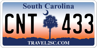 SC license plate CNT433