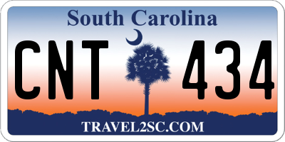 SC license plate CNT434
