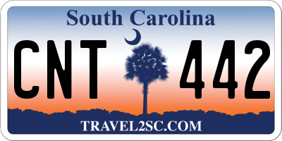SC license plate CNT442