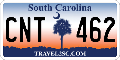 SC license plate CNT462