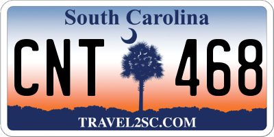 SC license plate CNT468