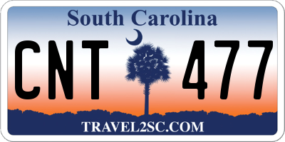 SC license plate CNT477