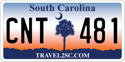 SC license plate CNT481