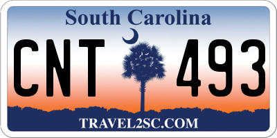 SC license plate CNT493