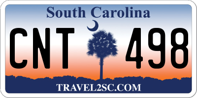 SC license plate CNT498