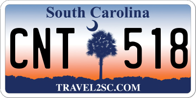 SC license plate CNT518