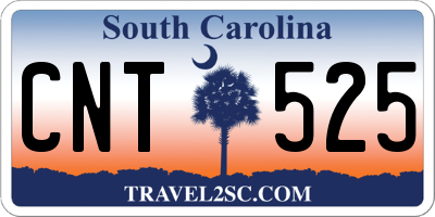 SC license plate CNT525