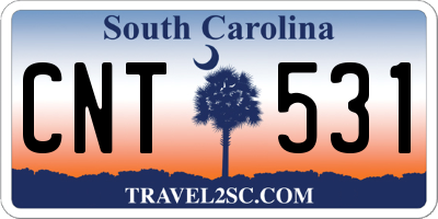 SC license plate CNT531