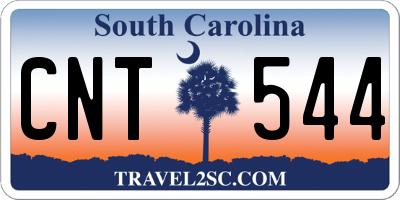 SC license plate CNT544
