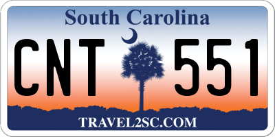 SC license plate CNT551