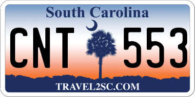 SC license plate CNT553