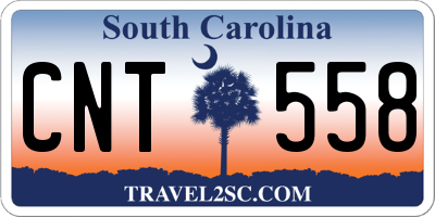 SC license plate CNT558