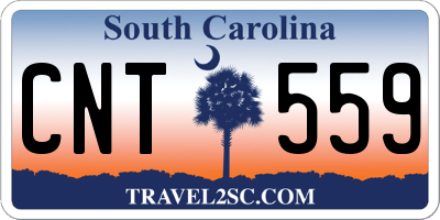 SC license plate CNT559