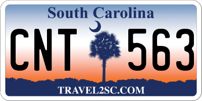 SC license plate CNT563
