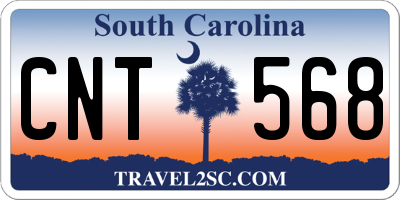 SC license plate CNT568